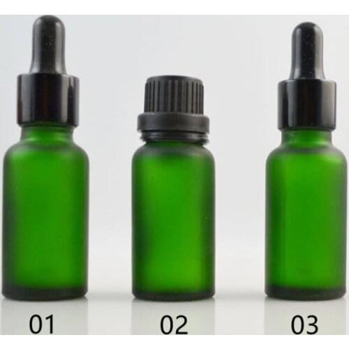 20ml Empty frosted green glass bottle Dropper bottle 2/3oz essential oil container F20171689