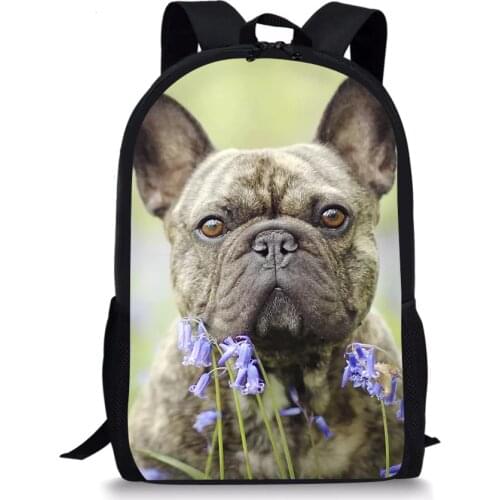 Kids School Bags Kawaii Animal Design Travel Backpack Little Cute Bulldogs Prints Pattern Toddler Boys School Backpack