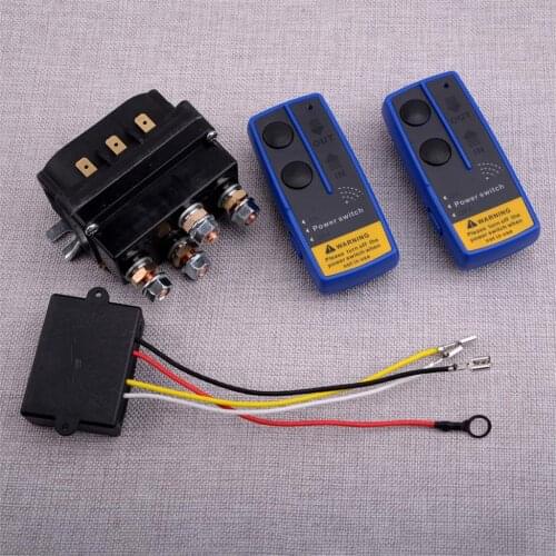 CITALL Universal 4pcs/Set DC 12V 500A Contactor Winch Control Solenoid Twin Wireless Remote Recovery 10Hz-200Hz