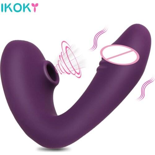 IKOKY USB Vibrator Clitoris Stimulator Vagina Nipple Suck Sex Toys For Women Adults Females Dildo Vibrators Erotic Toys Sextoys