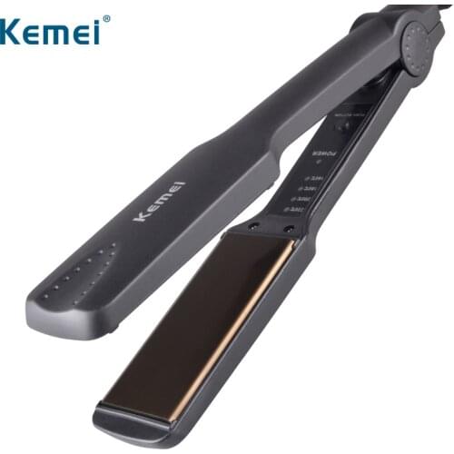 Kemei Flat Iron Straightening Irons Styling Tools Professional Fast Warm-up Thermal Performance Tourmaline Hair Straightener
