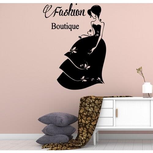 Fun Fashion boutique Wall Art Sticker Modern Wall Decals Quotes Vinyls Stickers For Home Decor Living Room Bedroom