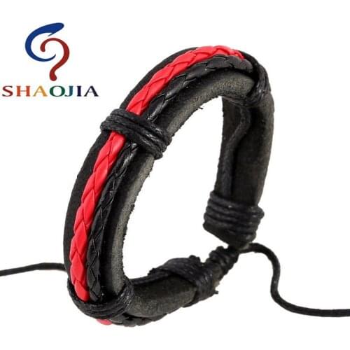 SHAOJIA Top Quality Handmade Bracelet Multi Color Lucky Leather Bracelet Adjustable Charm Bracelet For Women Jewelry