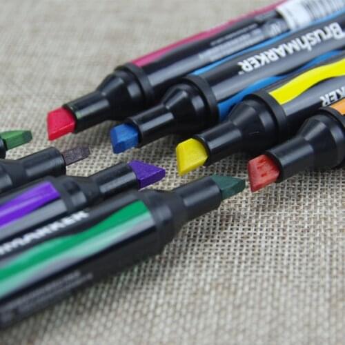 Winsor & Newton Brushmarker Marker Pens Paint Brush Alcohol Based Fast Dry Black Grey Pink Purple Tones