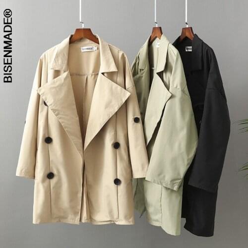 Spring 2021 Women Trench Coat Oversize Fashion Casual Clothes Female Double Breasted Outerwear Classic Chaqueta De Mujeres
