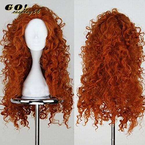 Brave Merida Cosplay Wig Long Curly Role Play Wig Halloween Hair Halloween Women Wig Costume Cosplay