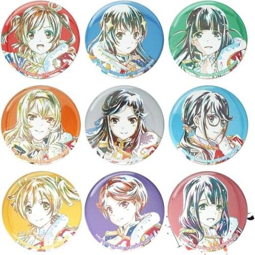 Girls' Opera Revue Starlight Anime Badge Karen Hikari Kagura Maya Junna Hoshimi Mahiru Claudine Metal Badge Brooch Pins