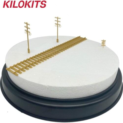 1/72 Round Diorama Base Dia.30cm with Unpaint The Soviet Union Gauge Tracks and Accessories DIY Hobby Railway Scenery