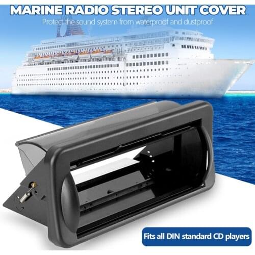 1 Pcs Boat Flush Mount Stereo Cover Housing Radio Splash Guard ABS Waterproof For Marine/Caravan/RV/Yacht Radio CD MP3 DVD Etc