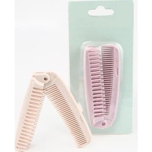 1 Pcs Fold Travel Brush Portable Elastic Force Soft Comb Hairdressing With Hair Comb Straight Hair Comb Pocket Clip