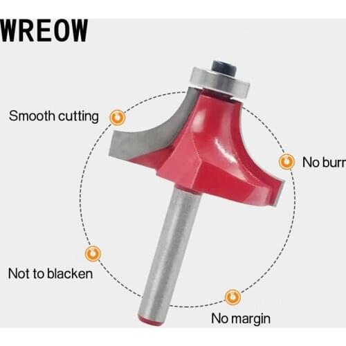 1pcs 1/4inch Shank Carbide Wood Router Bit Straight End rimmer Milling Cutter clean flush trim corner round cove box bits tools