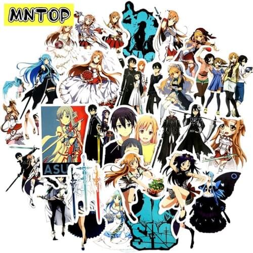 10/30/50pcs/pack Cartoon Anime Sword Art Online Stickers For DIY Luggage Computer Scrapbook Motorcycle Car Skateboard Laptop