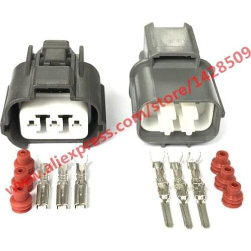 10 Sets 3 Pin Head Light Leveling Device Connector 6189-0130 6181-0071 Sumitomo B-Series VSS Waterproof Connector Female Male