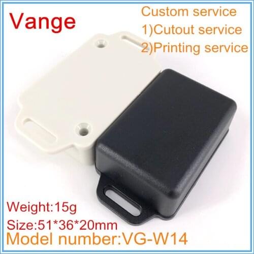 2pcs/lot molding plastic boxes IP54 wall-mounted ABS plastic diy enclosures boxes for electronic project 51*36*20mm