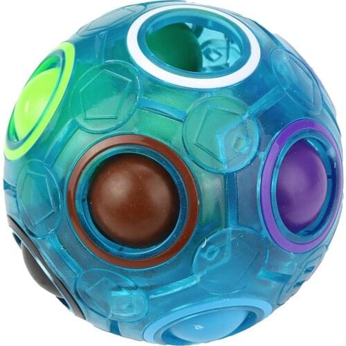 Rainbow Magic Ball Plastic Cube Puzzle Fidjet Toy Children Adult Anti Stress Pressure Reliever Board Controller Educational Toy