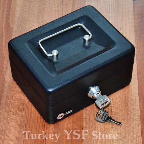 Safe Metal Keyed Cash Box Moneybox