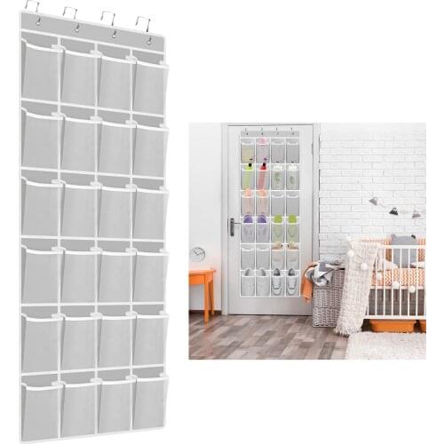 24 pocket Large Mesh Storage Hanging Bag Sundries Organizer Holder Shoes Slippers Storage Bag