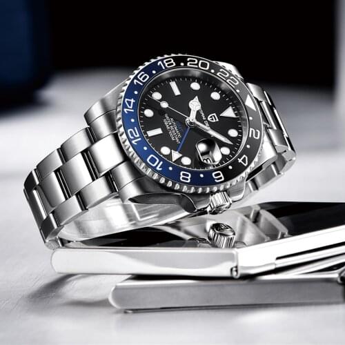 PAGANI DESIGNGMT Ceramic Bezel 100MWaterproof Watches Mechanical Automatic Business Men watch Stainless Steel Sapphire Watch men