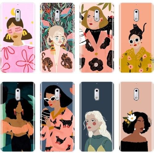 Black Girl Soft Back Cover For Nokia 1 Plus 2 3 5 6 8 9 Phone Case Silicone For Nokia6 Nokia5 Nokia3 Nokia2 Nokia X6 X71 7 Plus