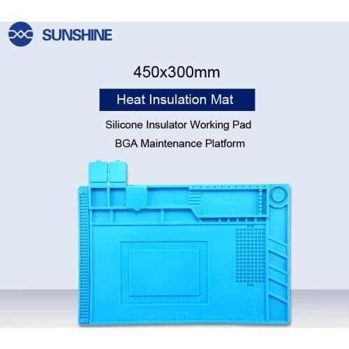 S-160 450x300mm Insulation Repair Heat Insulation Silicone Pad Desk Mat Maintenance Platform For BGA Soldering Repair Platform