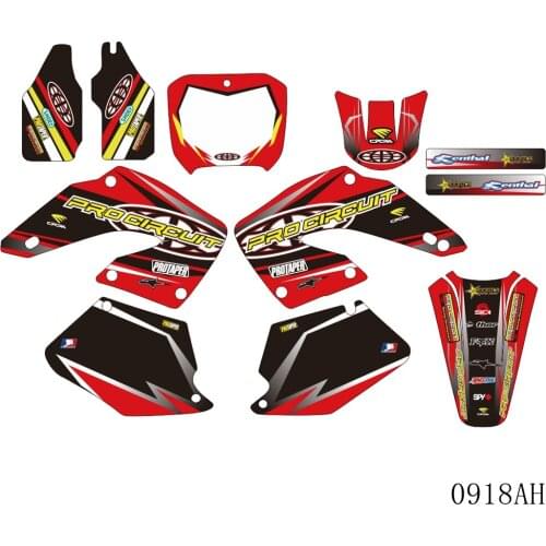 For HONDA CR 125 250 CR125 CR250 2000 2001 Full Graphics Decals Stickers Motorcycle Background Custom Number Name 3M