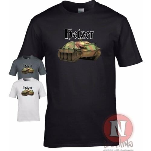 WWII German Military Armour Little Tank Destroyer Hetzer Panzer T-Shirt. Summer Cotton O-Neck Short Sleeve Mens T Shirt New