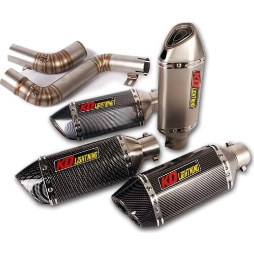 For KTM 200 390 2012-2016 Exhaust Silencer Pipe Muffler Tip DB Killer Modified Connect Tube Mid Link Pipe Slip On Motorcycle
