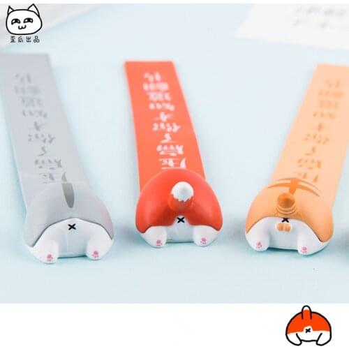 Creative Cartoon Animal Kolkie Cat Hamster Buttocks Bookmarks Novelty Book Reading Item Gift for Kids Children Stationery