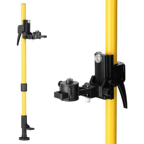 Laser Level Lift Bracket Adjustable Line Leveler Stand Bar Telescopic Pole Bracket 1/4'' Thread Lift Holder for Laser Level