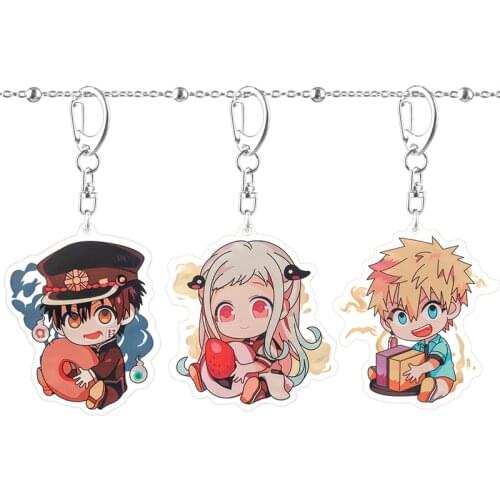 1 Pcs Cute Anime Toilet Bound Hanako Kun Jibaku Shounen Acrylic Keychains for Men Women Pendant Keyrings Key Holder Figure Toys