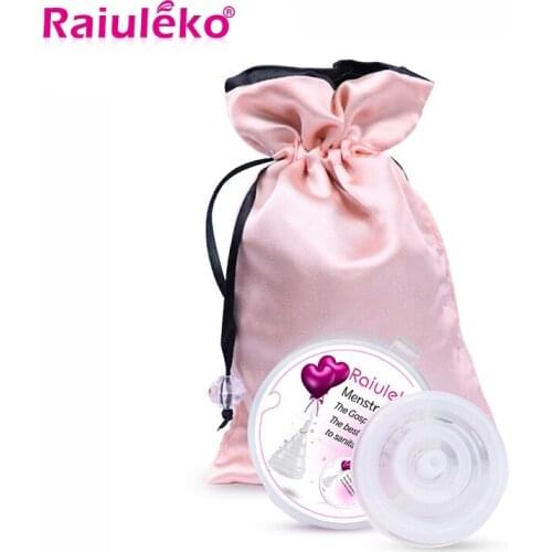 Women Reusable Menstrual Cup Soft Medical Silicone Lady Discharge Valve Menstrual Cups Leak Safety Month Period Cup Vagina Care