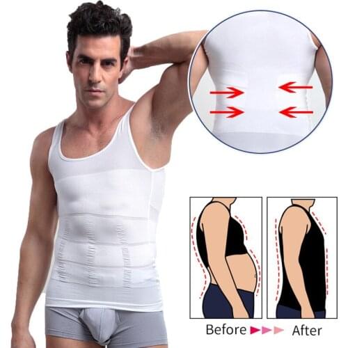 New Men Slimming Tank Tops Bodybuilding Stringer Tank Tops Men Fitness Vest Body Shapers Workout Tank