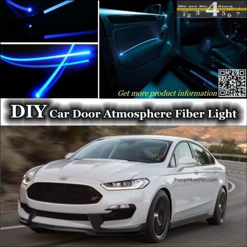 For Ford Puma interior Ambient Light Tuning Atmosphere Fiber Optic Band Lights Inside Door Panel illumination Not EL light