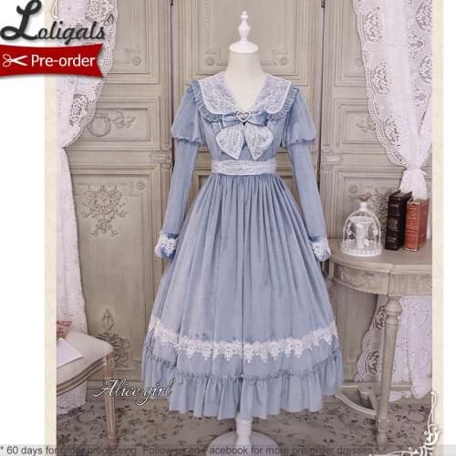 Pre-order ~ Afternoon Memory ~ Vintage Long Sleeve Lolita Dress By Alice Girl