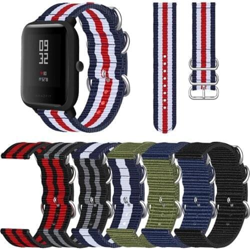 Sport Loop Woven Strap for Xiaomi Huami Amazfit Bip S Watch Band for GTS 2 /GTR 42mm 47mm 2 xiaomi color Smart Watch Bracelet