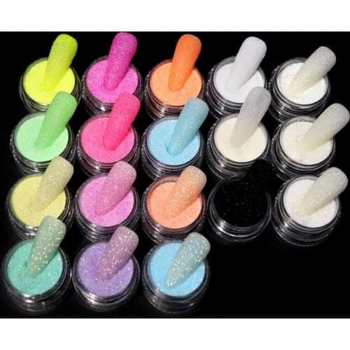 Sugar Nail Glitter Powder Pigment Iridescent Glitter Nail Art Decorations Flock Powder Charms Nail Supplies For Professionals