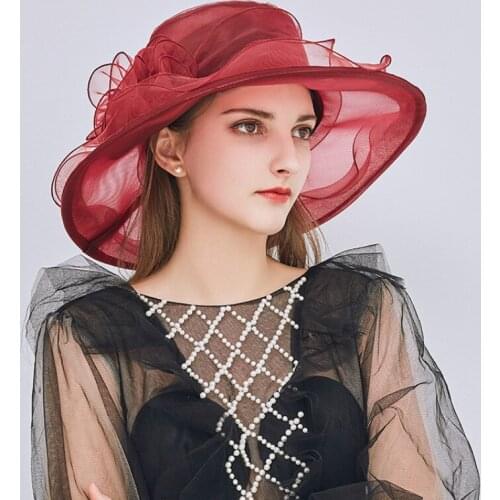 Sun Shading Hat Lady Summer Sun Protection Flower Organza Hats Beach Anti-ultraviolet Sunscreen Cap Female Cool Visor Caps H6516
