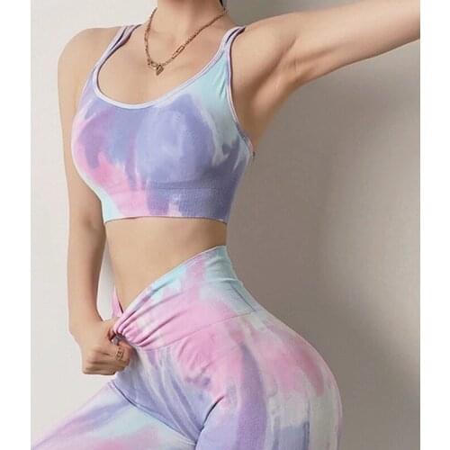 New camouflage suit 2pc sleeveless yoga set gym fitness clothing sportswear high waist gym High waist corset running set yogatop