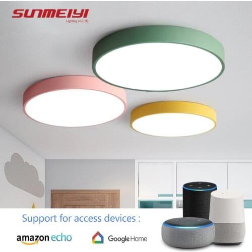 AI LED Ceiling Lights Google home Voice Control Nordic Home Lighting For Living room Kids Bedroom Hall Kitchen Lamp Fixture deco