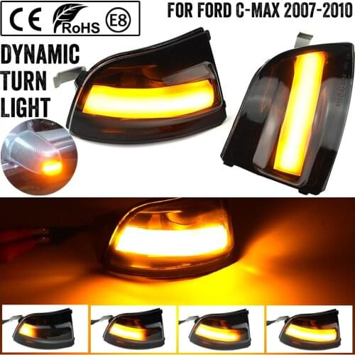 Dynamic Turn Signal Light for Ford Focus 2 MK2 2004-2008 C-MAX LED Side Wing Mirror Repeater Sequential Indicator Blinker Lamp