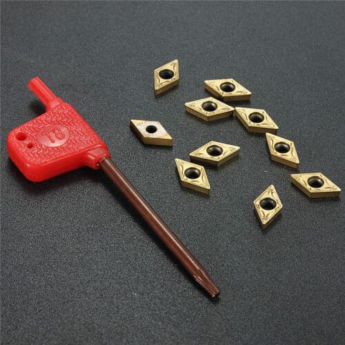 10pcs DCMT070204 US735 DCMT21.51 Carbide Inserts for Lathe Cutter Turning Tool Blade Safety Good toughness