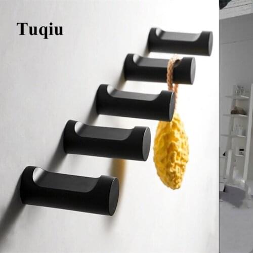 Vidric Black Wall mounted Brass simple Style clothes rack cloth hook wall hook Robe Hook Bathroom Hanger Accessories Hanger