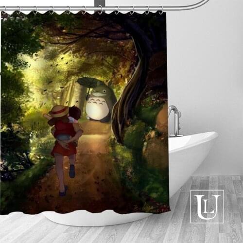 Totoro Shower Curtains Custom Design Creative Shower Curtain Bathroom Waterproof Polyester Fabric