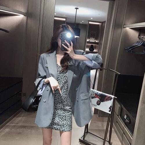 Women Suits Spring Autumn Korean New Fashion Sweet Spliced Full Single Breasted Notched Coat Mini Dress 2 Pic Set All-match