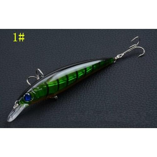 1Pcs Floating Minnow Sea Fishing Lure Laser Hard Artificial Bait 3D Eyes 11cm/13.4g Fishing Wobblers Crankbait Minnows Lure Gear