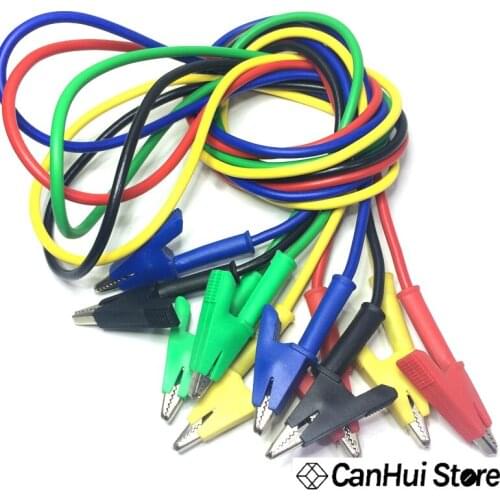 1PCS Alligator Clips Elektrische DIY Meetsnoeren Alligator 1M Dubbele eindigde Crocodile Clip Test Jumper Draad