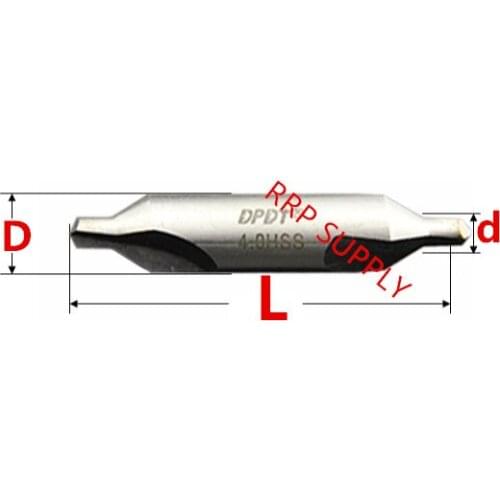 10pcs A type 2.5x6.3x45mm HSS M2(#6542) center drill, HRC62-64