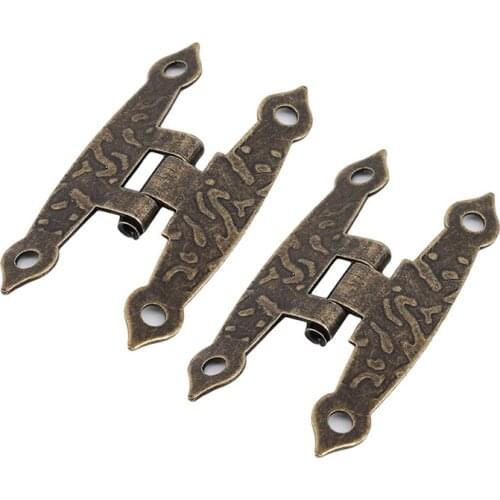 Antique Door Hinge Bronze Cabinet Drawer Jewellery Box Decorate Mini Butterfly Hinge For Furniture Hardware
