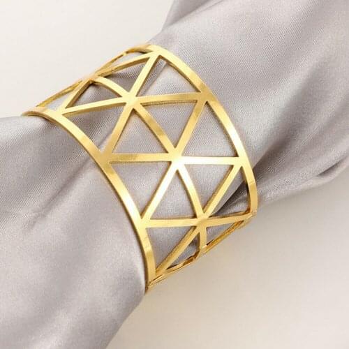 12pcs Sliver/Gold Napkin Rings Metal Alloy Napkin Ring Holders Serviette Holder For Wedding Dinner Table Setting Decoration