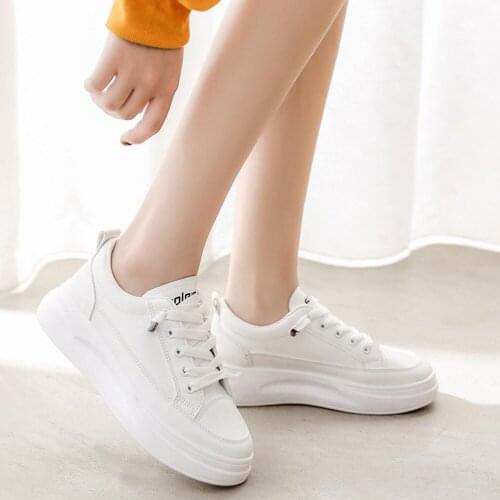 2021 Fashion Sneakers Women Shoes Ladies Casual Brand White Shoes Thick Sole Sport